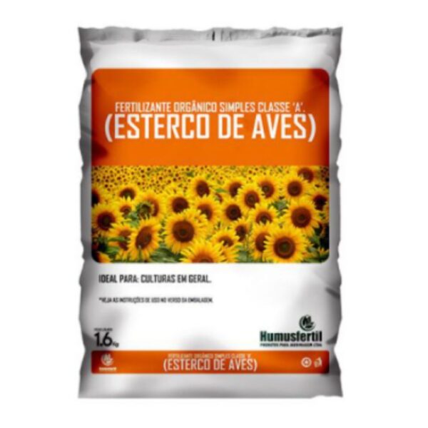 Esterco de Aves / Fertilizante Orgânico Simples 20 Kg