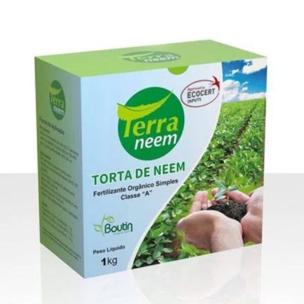Torta de Neem Indiano Orgânico Terra Neem / Fertilizante Orgânico Classe "A" 1 Kg