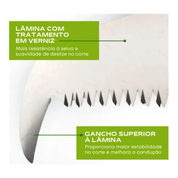Podador Topman 350mm com Gancho e Dente Trapezoidal – Precisão e Eficiência na Poda - Imagem 3