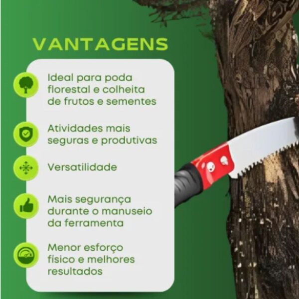 Podador Topman 350mm com Gancho e Dente Trapezoidal – Precisão e Eficiência na Poda - Imagem 5